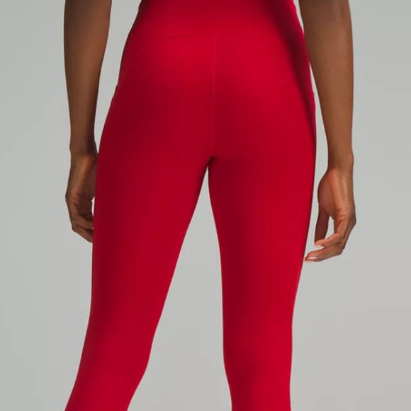 Dark Red Swift Speed Lululemon Leggings HR 28" Size 4 - Picture 2 of 3